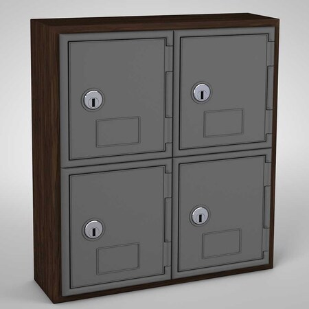 United Visual Products Sliding Door Indoor Enclosed Corkboard, 7 UV9010ACS-WHITE-BUFF